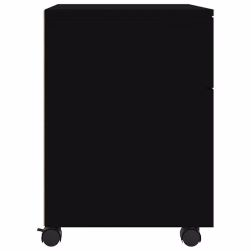 vidaXL Mobile File Cabinet with Lock and Castors, Black, W: 45 cm, D: 38 cm, H: 54 cm – 5