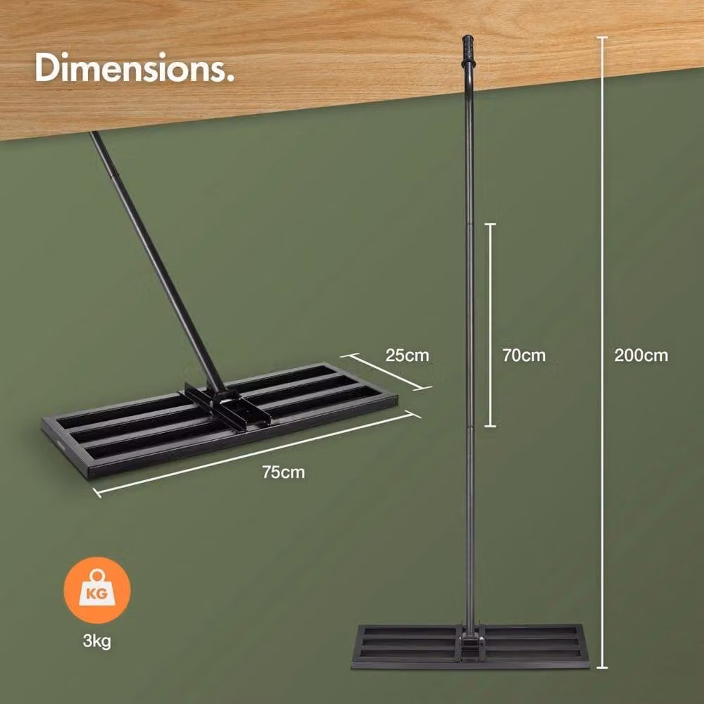 EONLION Black Lawn Levelling Rake – 2