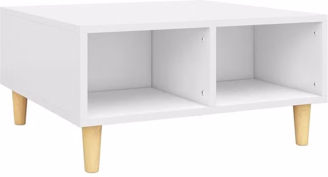 Berkfield Home White Square Coffee Table in Engineered Wood W/D/H: 60 x 60 x 30 cm