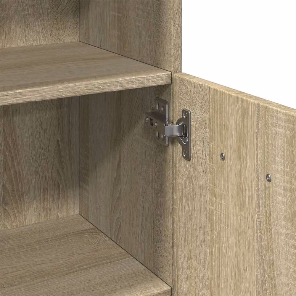Berkfield Home Practical Bathroom Cabinet in Sonoma Oak, Light Brown, W: 30.5 cm, D: 30 cm, H: 179 cm – 3