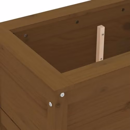 vidaXL Garden Planter Tub in Brown Solid Wood, W: 82.5 cm, D: 40 cm, H: 39 cm – 4