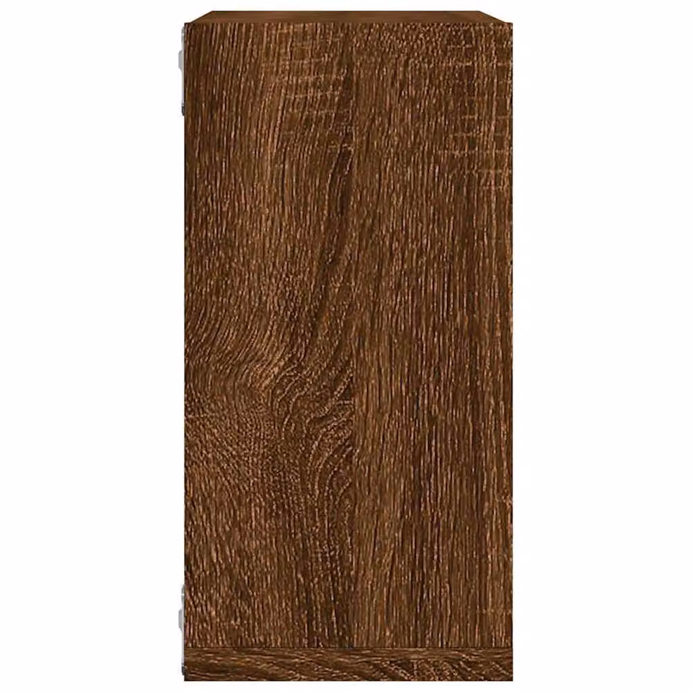 Berkfield Home Wall Mounted Cube Shelves, 2 Pack, Brown Oak, W/D/H: 30 x 15 x 30 cm – 6