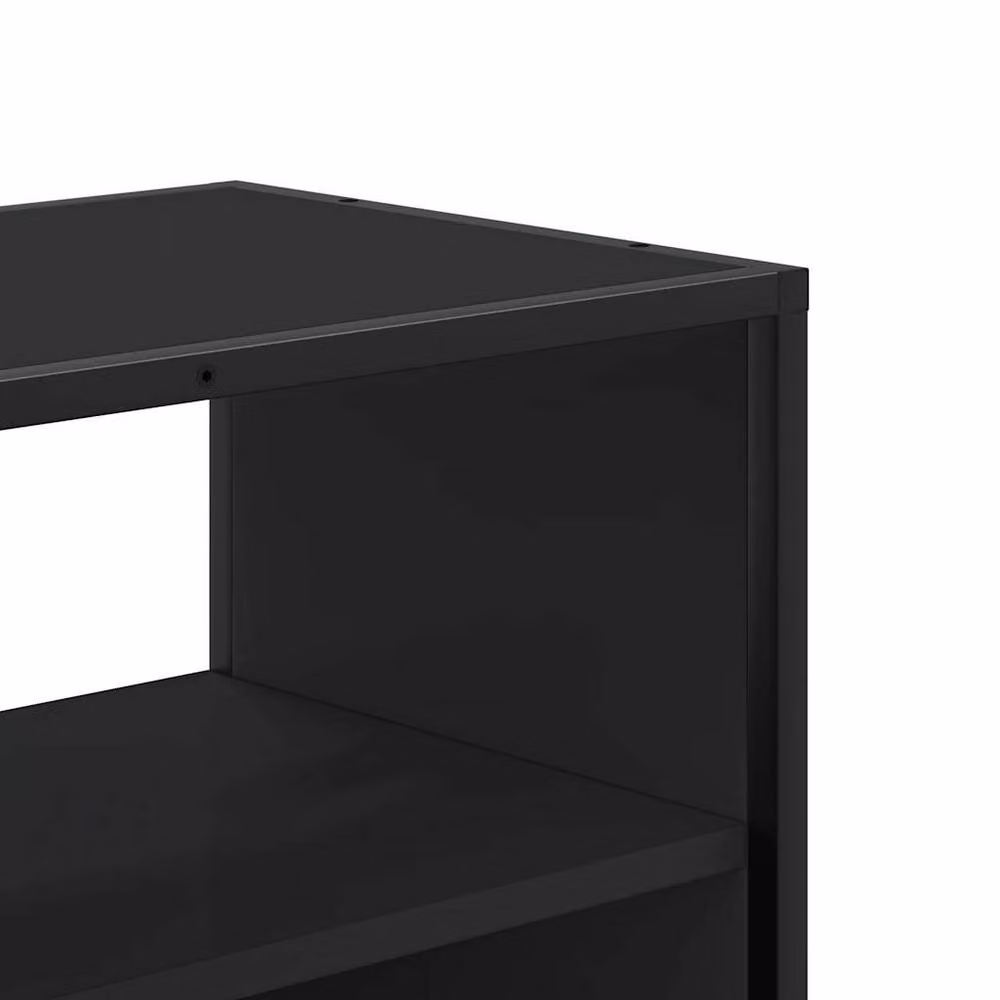 Berkfield Home Modern Black TV Cabinet in MDF and Metal, W/D/H: 80 x 31 x 39.5 cm – 5