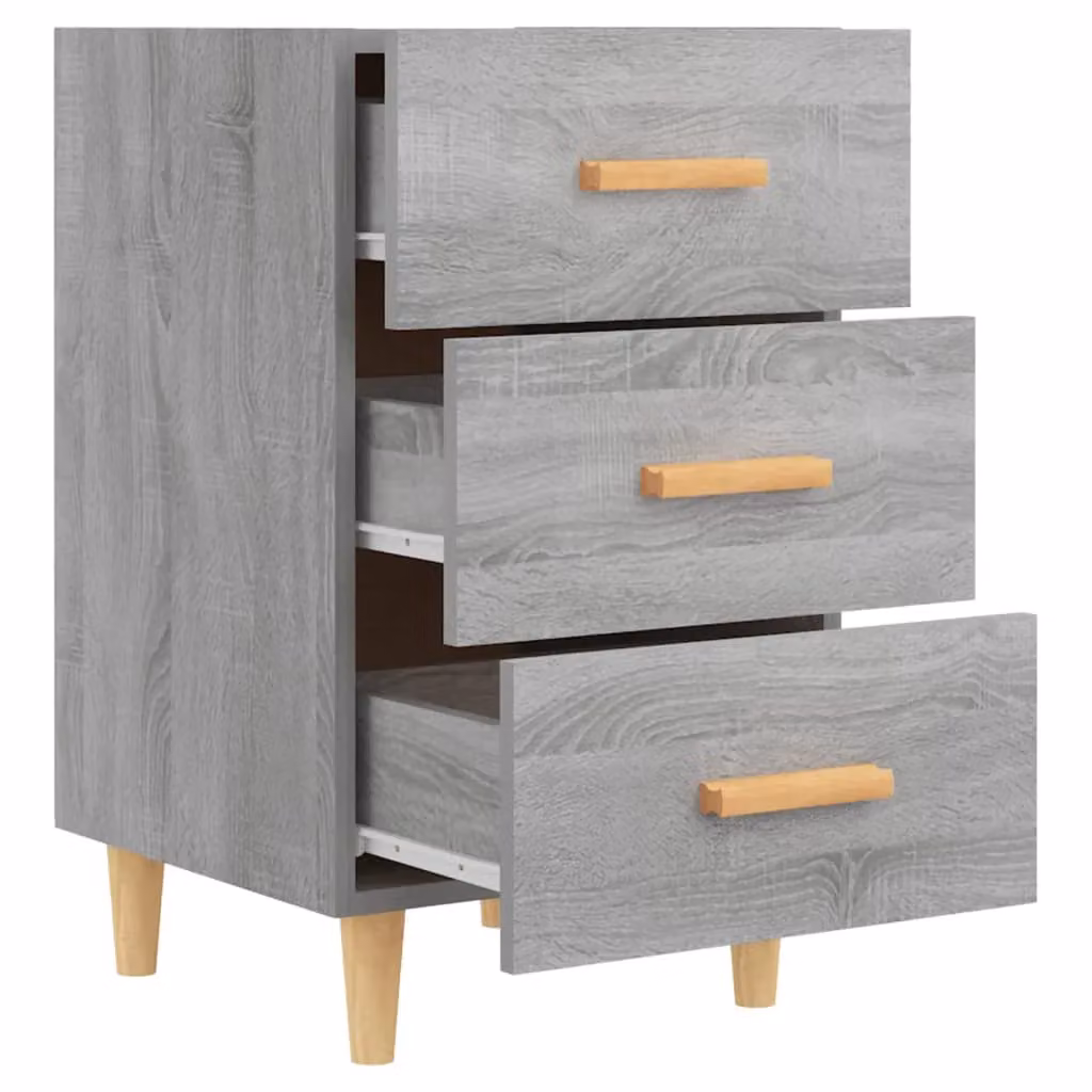 Berkfield Home Bedside Cabinet in Grey Sonoma, W/D/H: 40 x 40 x 66 cm – 2