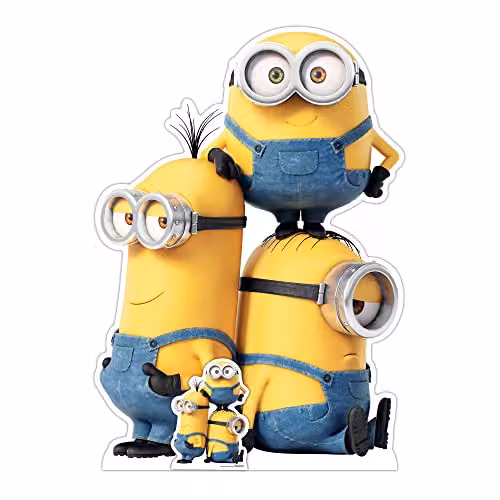 Star Cutouts SC4123 Minions Kevin Bob and Stuart Cardboard Cutout Yellow Despicable Me Party Decoration – 1