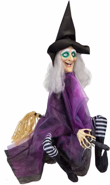 VFM e-Store Animated Kicking Leg Witch Halloween Light Decoration, Purple, Height: 90 cm