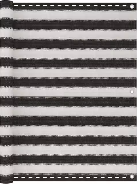 Berkfield Home HDPE Balcony Screen in Anthracite, White and Black, W/H: 500 x 120 cm – 1