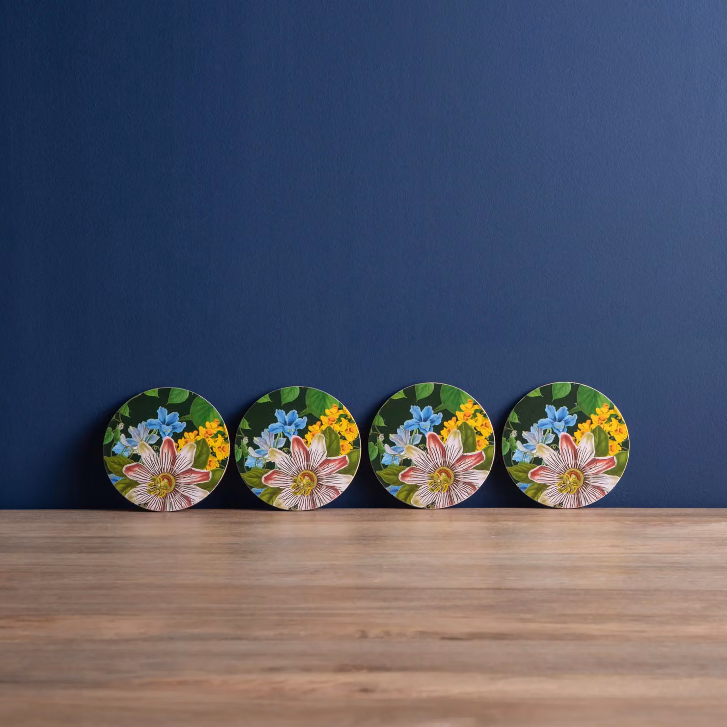 Creative Tops Multicolour Tropical Floral Round Absorbent Coasters, Set of 4, W/D/H: 12 x 12 x 2 cm – 2