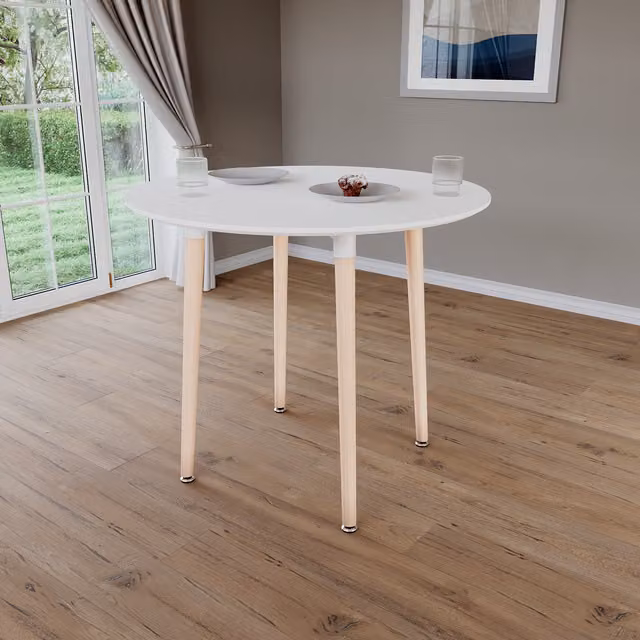 Vida Designs Batley Round Dining Table in White