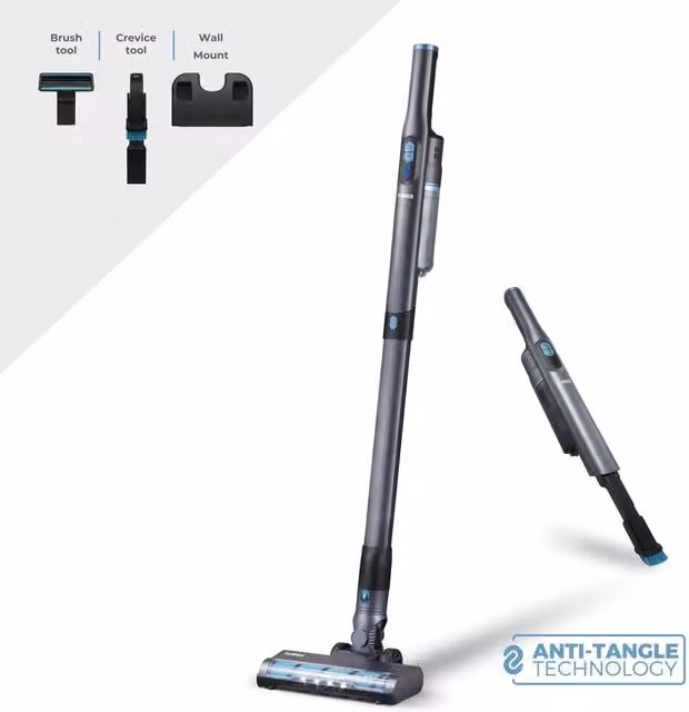 Tower VL60 Nimblevac Anti-Tangle Cordless Bagless Vacuum Cleaner with HEPA Filter, Grey