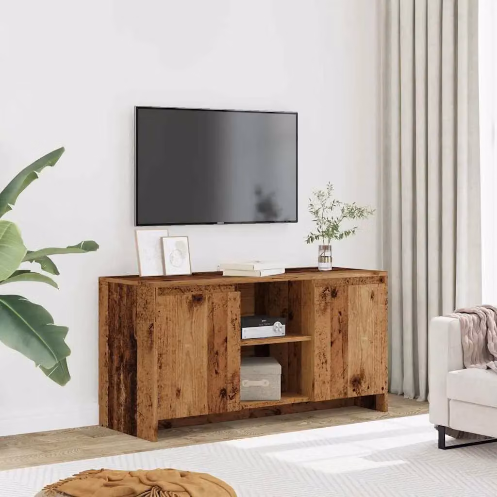 Berkfield Home Rustic TV Cabinet in Brown, W/D/H: 102 x 37.5 x 52.5 cm – 3