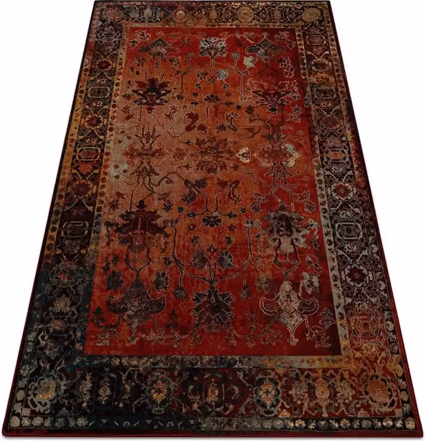 RugsX Wool Polonia Vintage Rectangular Rug in Red, W: 200 cm, L: 300 cm – 1