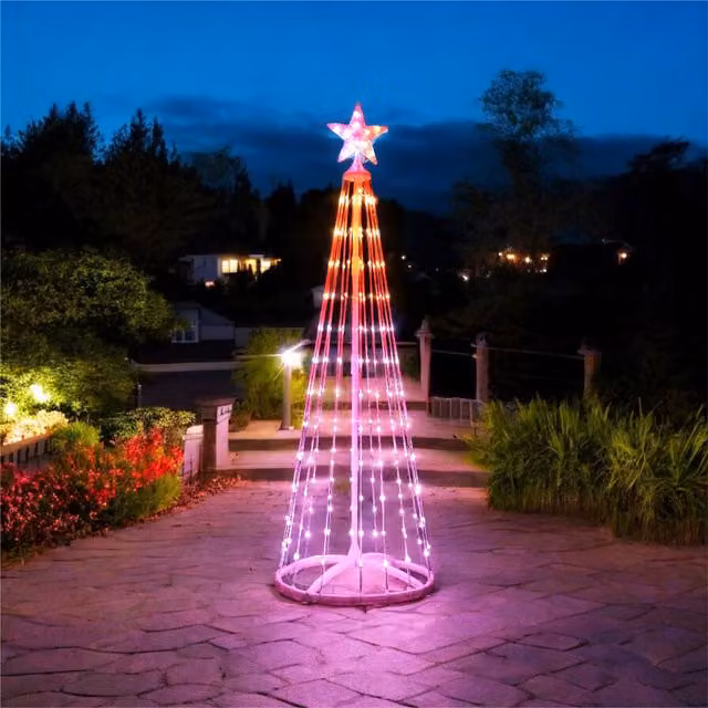 Xmas Haus 1.5m RGB LED Smart Christmas Tree with Star Top, Remote and App Control, Multicolour and White – 5