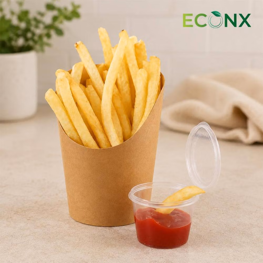 ECONX Disposable Kraft Paper French Fries Holder, Brown, 12oz, 500 Pieces – 4