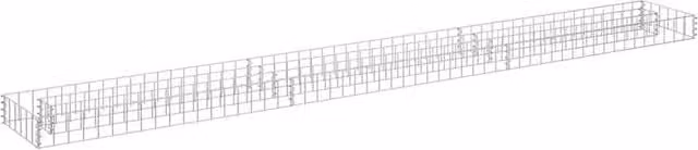 Berkfield Home Silver Galvanised Steel Wire Mesh Gabion Raised Bed W/D/H: 270 x 30 x 10 cm