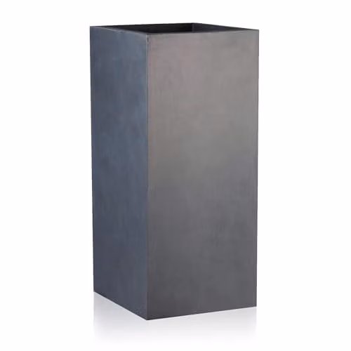 Set of 2 Idealist Grey Reinforced Stone Garden Planters, Height: 60 cm, Width: 27 cm