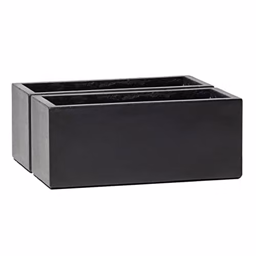 Primrose Dark Grey Fibrecotta Trough Planter Pot – 2
