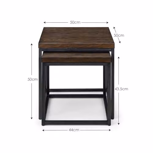 Julian Bowen Brooklyn Nest of Tables in Dark Oak – 2
