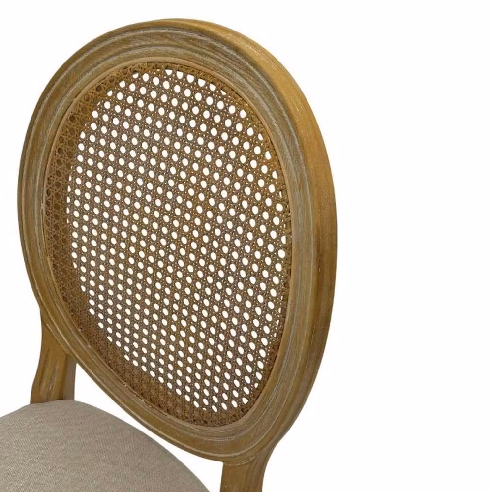 PAWNORA Brown Rustic Rattan Dining and Wedding Throne Chair – 3