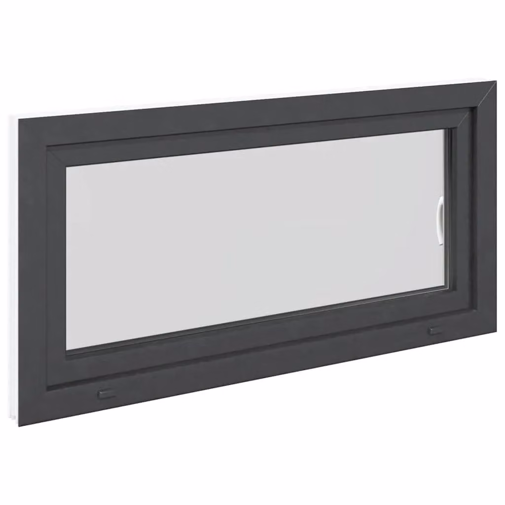 Berkfield Home RISOR Basement Tilt and Turn Window, Anthracite, W: 120 cm, H: 60 cm, DIN Right