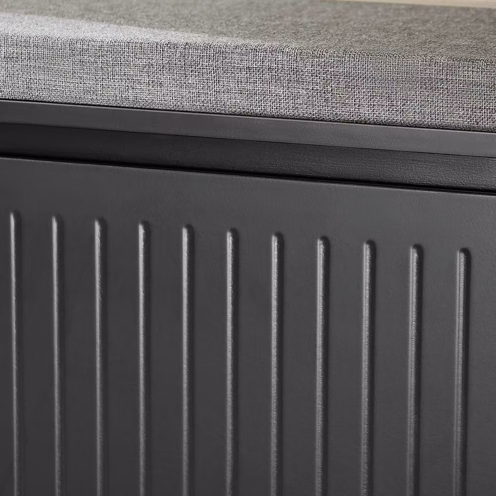 SoBuy Modern Black Upholstered Shoe Rack and Hallway Bench, W/D/H: 80 x 45 x 155 cm – 3