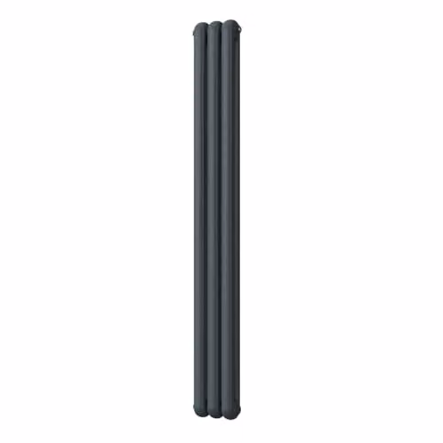 Sherwood Anthracite Round Top 2 Column Vertical Radiator, H 180 cm x W 22.9 cm – 2
