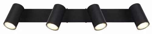 Globo Lighting Black Matt Metal Ceiling Light, Width: 60 cm – 3
