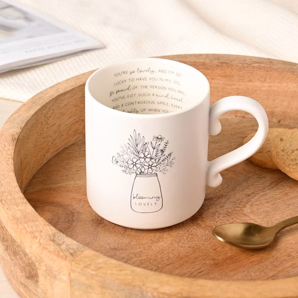 Moments Blooming Lovely Floral Ceramic Mug in White – 2
