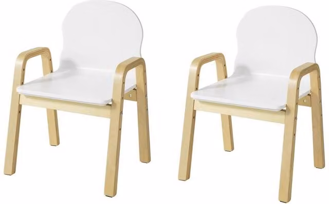 SoBuy Modern Kids Armchair in White Finish