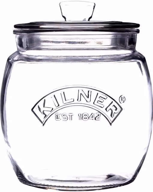 Kilner Universal Push Top Airtight Glass Storage Jar in Transparent