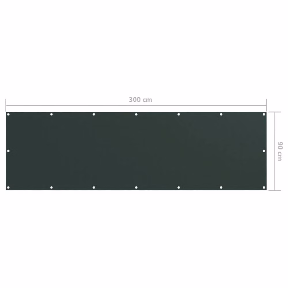 Berkfield Home Modern Balcony Screen in Dark Green, W: 90 cm, H: 300 cm – 2