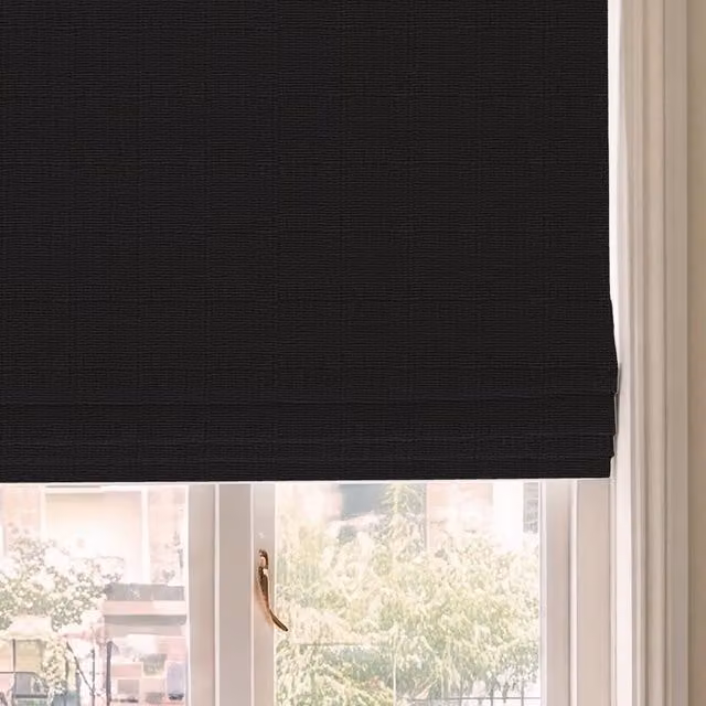 HOUSE Llewelyn-Bowen Made To Measure Roman Blind Nero Blackout Plain Black