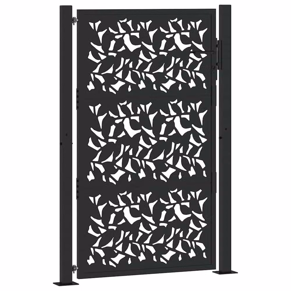 Berkfield Home Beautiful Garden Gate in Black Steel, W: 105 cm, H: 155 cm – 3
