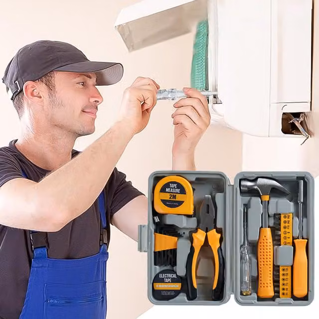 Livingandhome 24 Piece Household DIY Tool Kit in Yellow