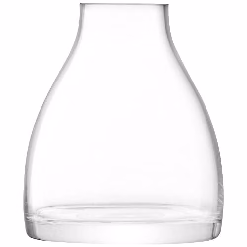 LSA International Flower Kiln Vase, Handmade Mouthblown Glass, Clear, Height: 16.5 cm – 1