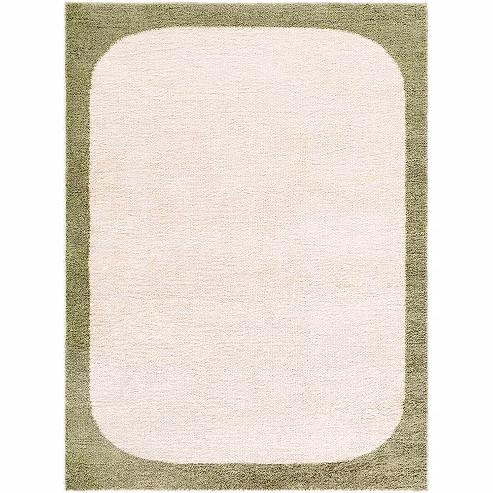 Livabliss Fossay Shag Washable Modern High Pile Rug in Green, W/D/H: 160 x 215 cm – 2