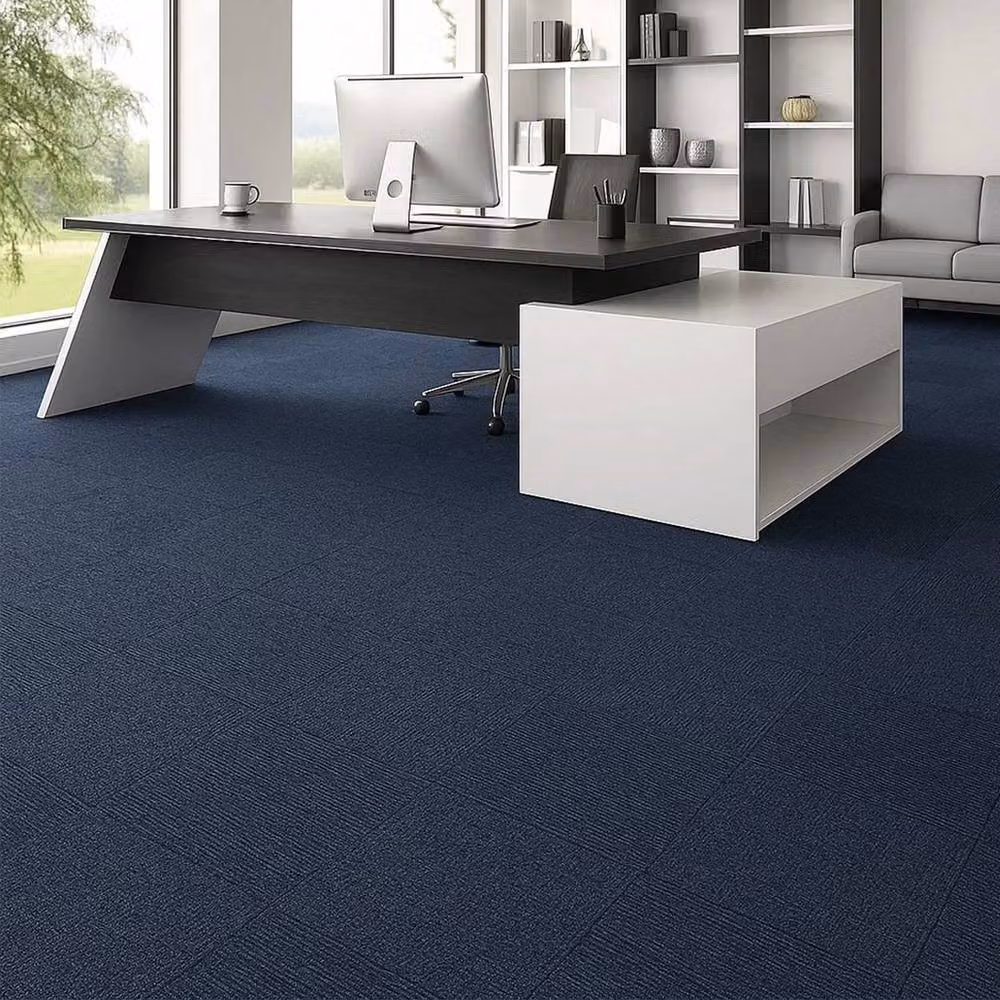 FLAVORA 40-Piece Grey Polypropylene Carpet Tile Patchwork Set – 3