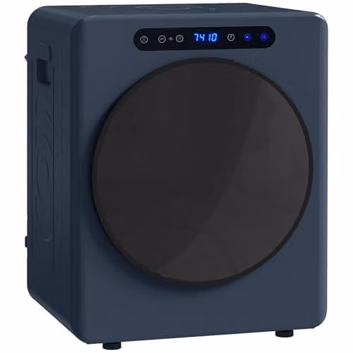 HOMCOM Vented Front Loader Tumble Dryer, 5kg Wet Laundry/3kg Dry Capacity, 1000W, Blue