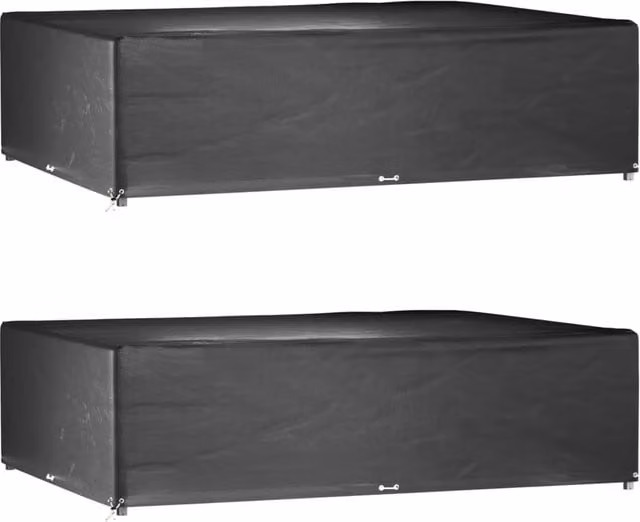 Berkfield Home Rectangular Garden Furniture Covers, 2 Pack, Black, W/D/H: 300 x 200 x 75 cm – 1