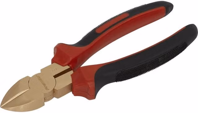 Loops Non-Sparking Diagonal Cutting Pliers, 200 mm, Red and Multicolour
