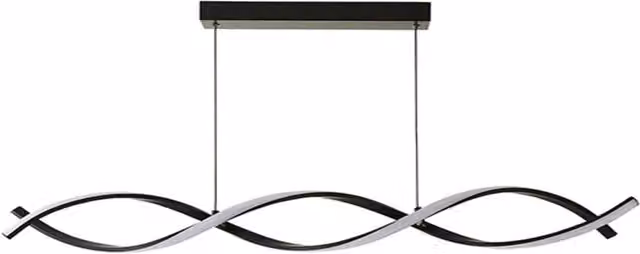 ValueLights Infinity Black Double Twist LED Bathroom Wall Light, Warm White 3000K