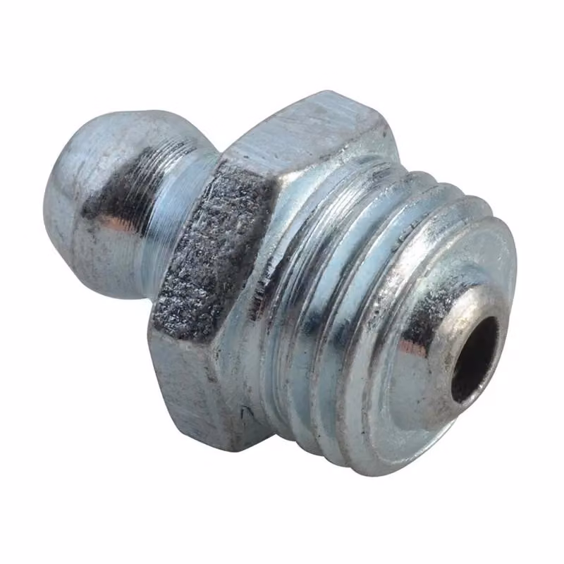 Lumatic Straight Hydraulic Nipples in Bright Silver Zinc Steel – 2