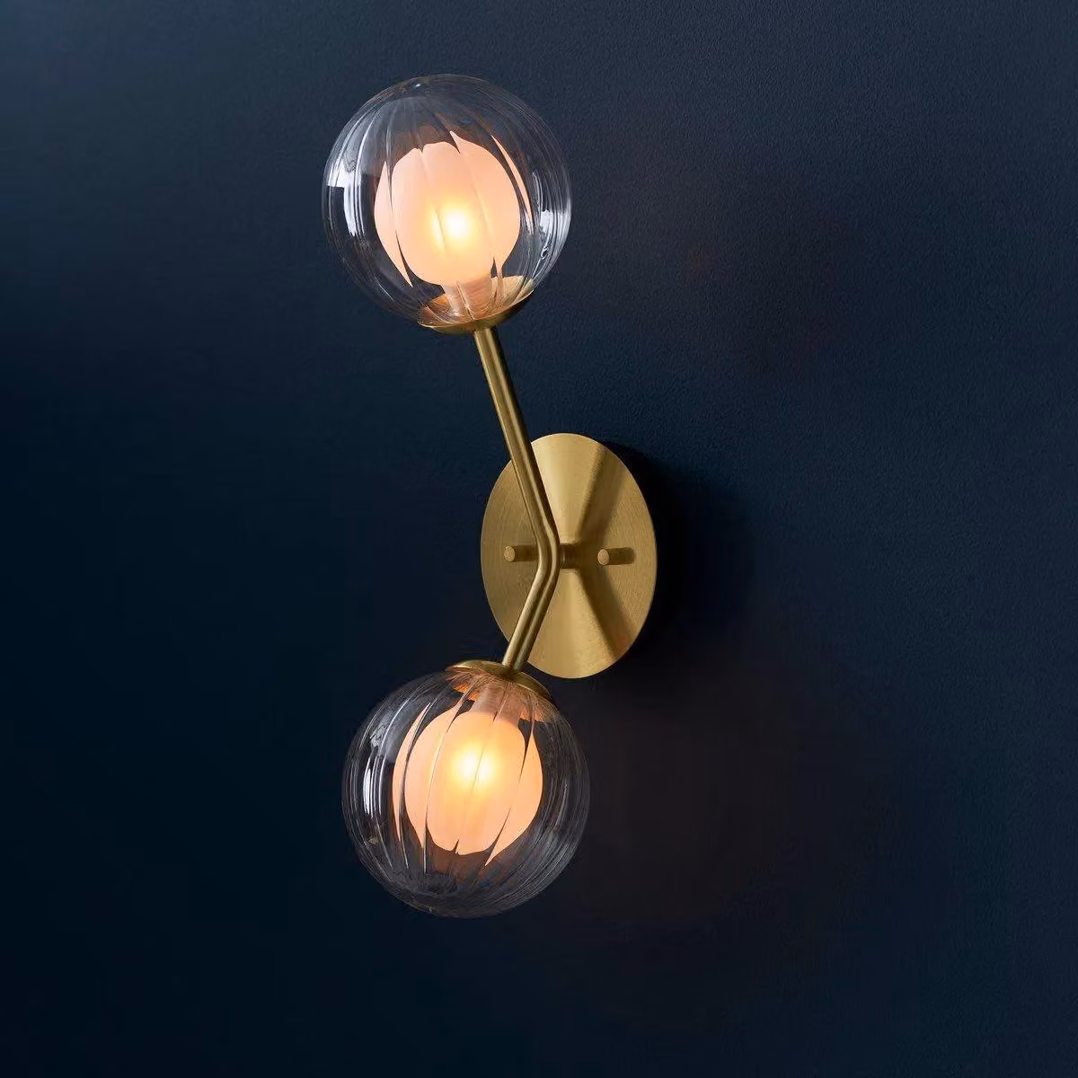 Netlighting ROME Dimmable Contemporary Metal Wall Lamp in Yellow and Gold/Brass – 2