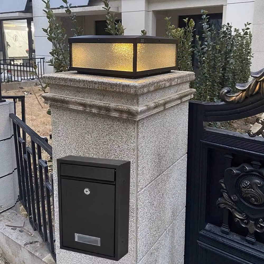 VOGREX Lockable Wall Mounted Iron Letterbox in Black, W/D/H: 32.0 x 21.5 x 8.5 cm – 5