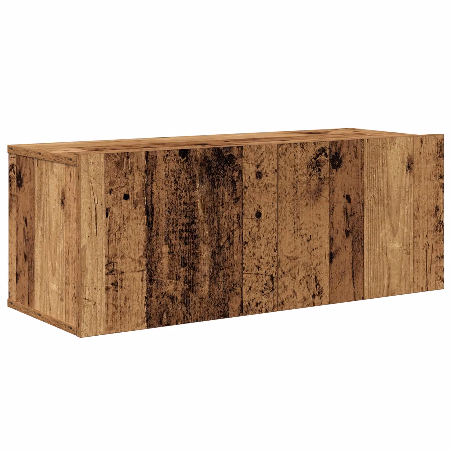 Berkfield Home Wall-Mounted TV Cabinet with Storage and Shelves, Brown Old Wood, W: 80 cm, D: 30 cm, H: 30.5 cm – 3