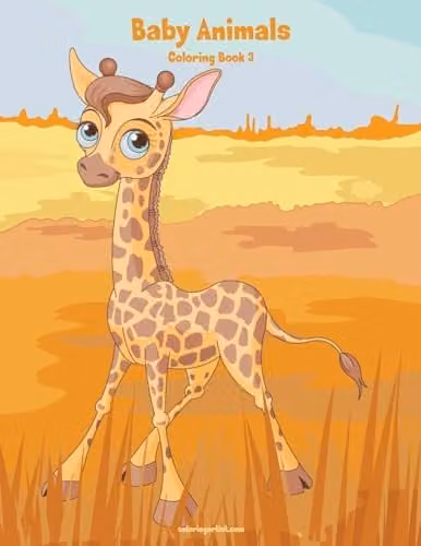 Baby Animals Coloring Book 3: Volume 3 by Createspace, Multicolour, W: 27.94 cm, H: 21.59 cm