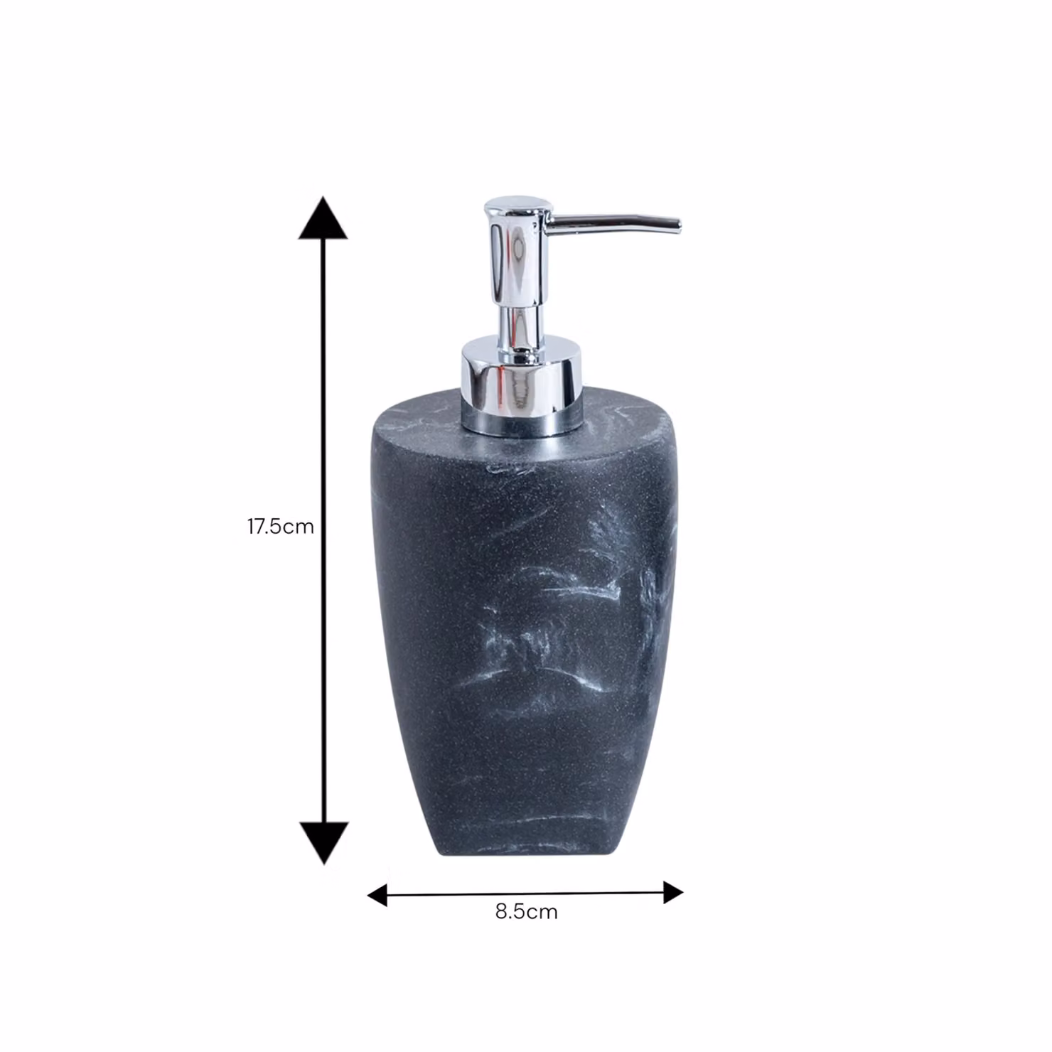 Showerdrape Octavia 3 Piece Grey Marble and Chrome Bathroom Accessory Set including Soap Dispenser, Tumbler and Soap Dish – 2