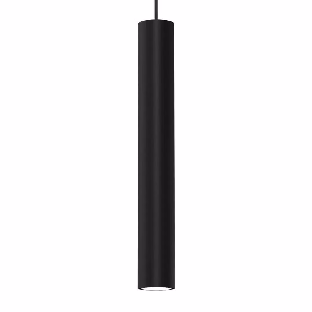 Milagro Hudson Hand Made Cylinder Pendant Lamp in Black Metal with Matt Finish – 2