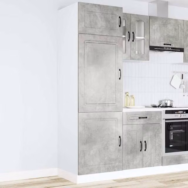 Berkfield Home Kalmar Kitchen Cupboard in Concrete Grey Engineered Wood