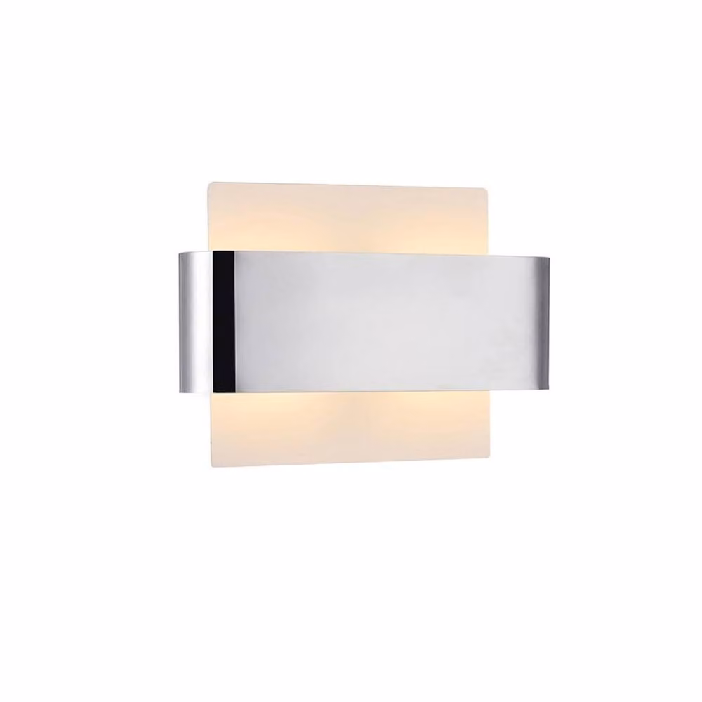 Netlighting Damo Flush Wall Light with 2 G9 Lamps in White and Grey with Chrome Centre Band – 1
